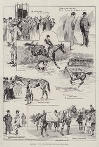 Sketches at the Liverpool Grand National Steeplechase 
